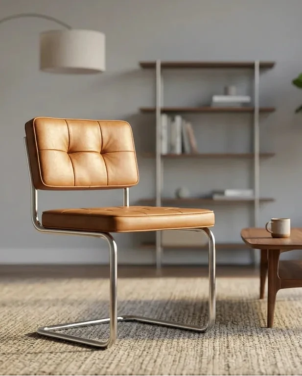 Gerçek Deri Krom Sandalye - Soho 671