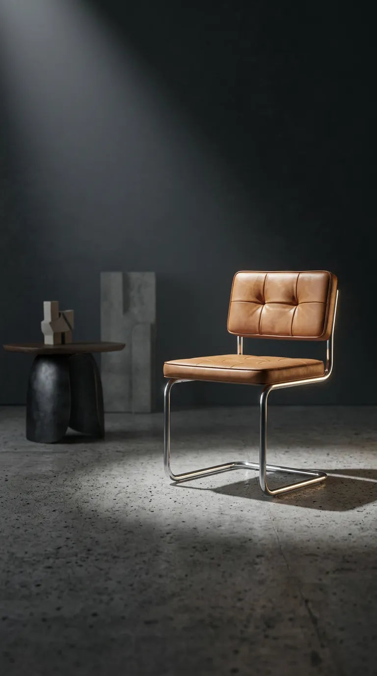 Gerçek Deri Krom Sandalye - Soho 671