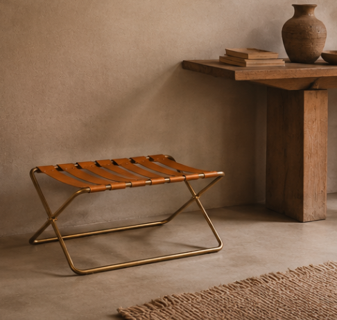 Gerçek Deri Metal Bench - Soho 117 Fırsat Ürünü