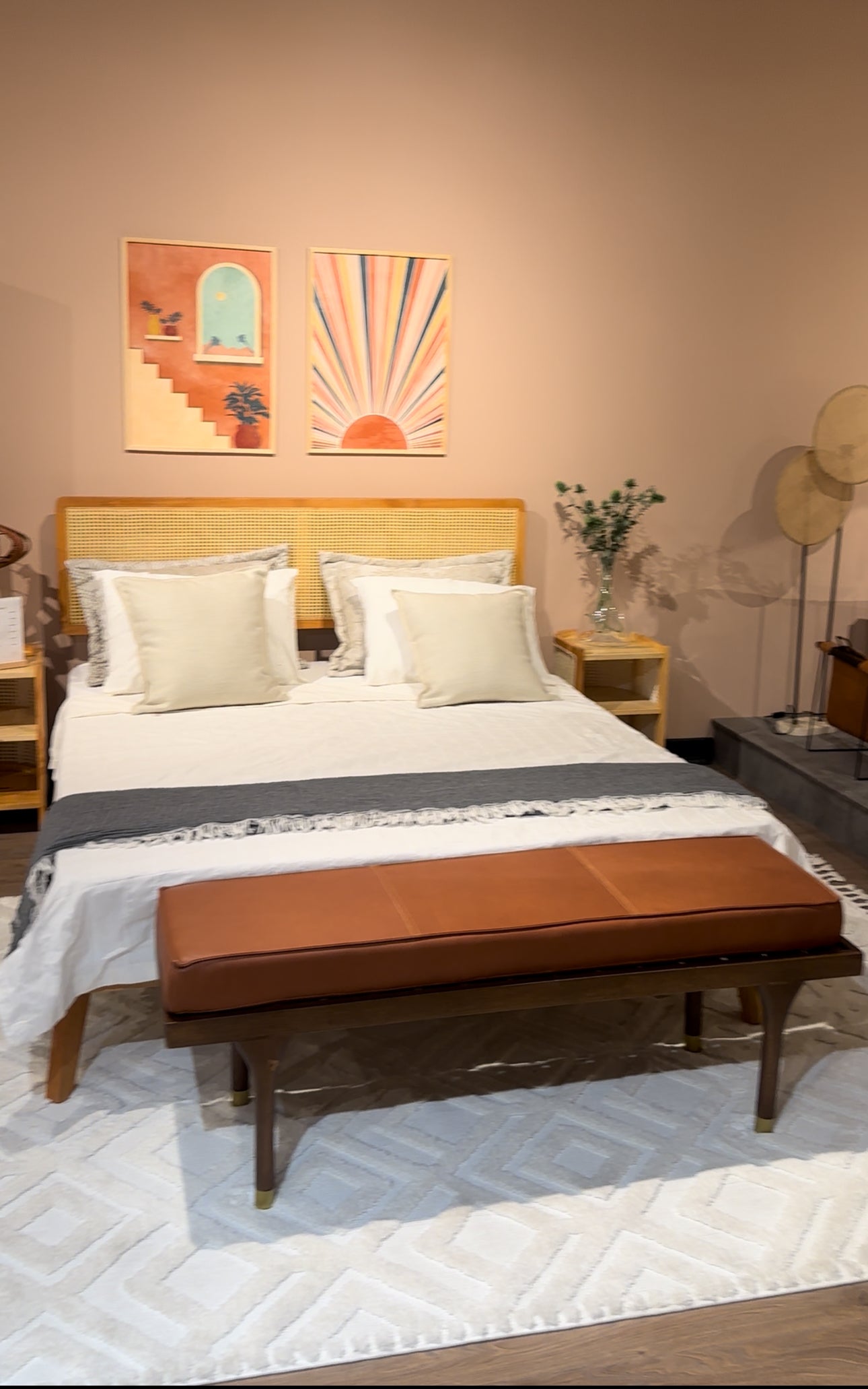 Doğal Ahşap Deri Bench - Soho 271