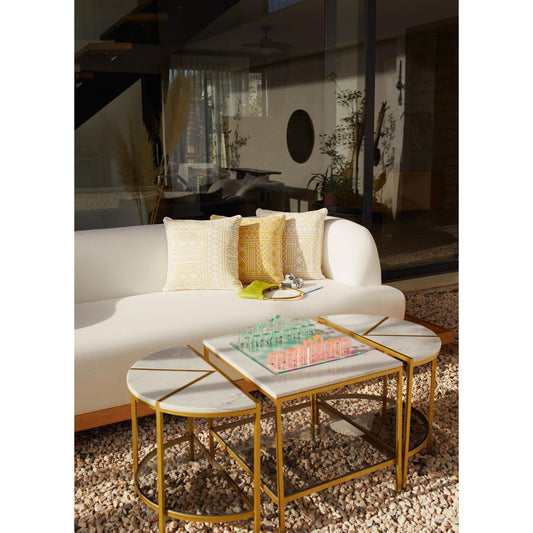 Trio Beyaz Mermer Orta Sehpa - Soho 355