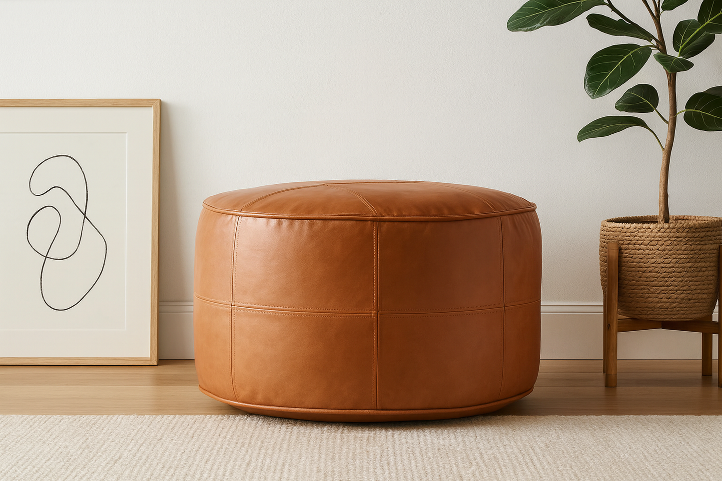 Gerçek Deri Puf - Soho 182