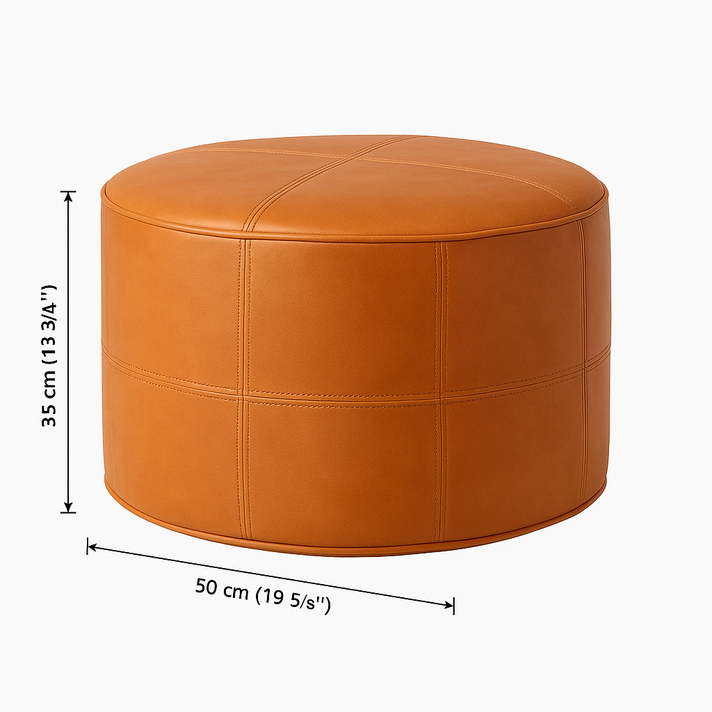 Gerçek Deri Puf - Soho 182