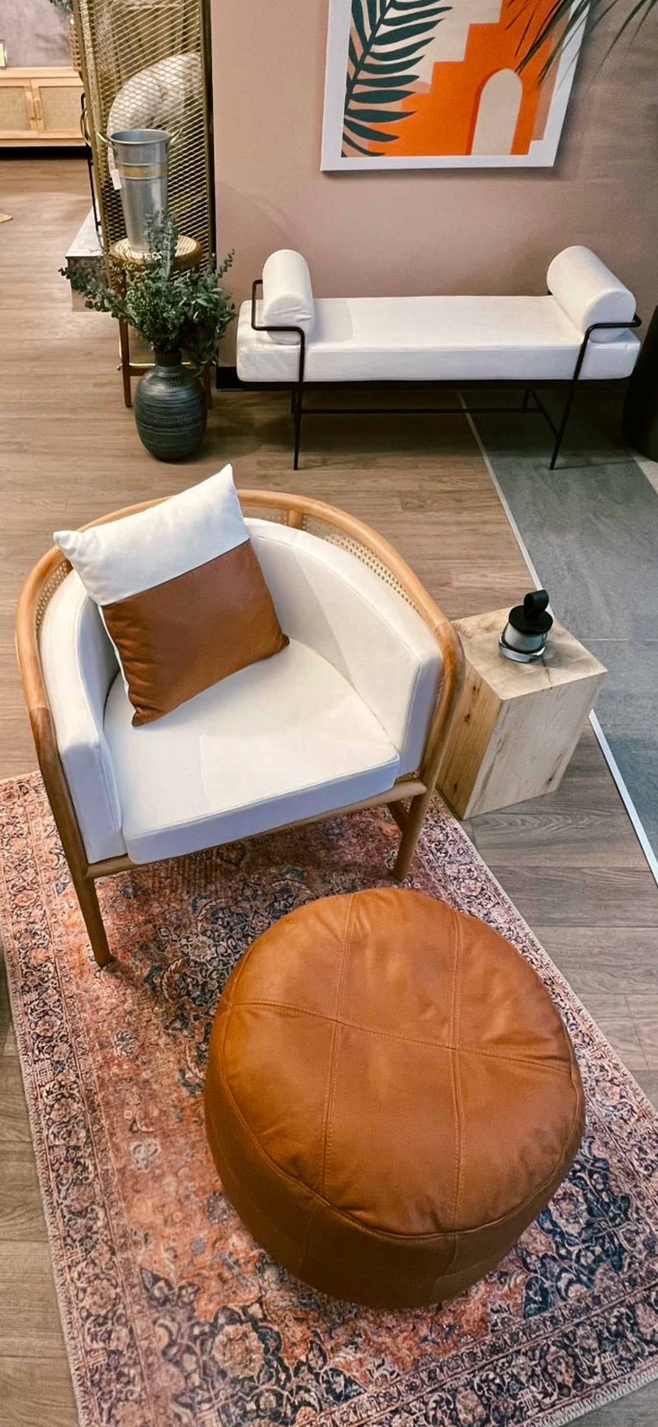 Gerçek Deri Puf - Soho 182