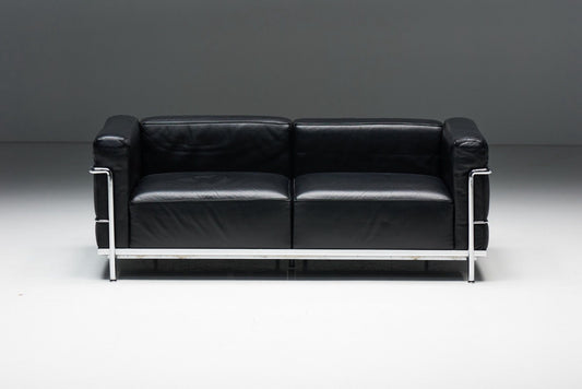 Gerçek Deri / Krom Üçlü Koltuk Soho 556
