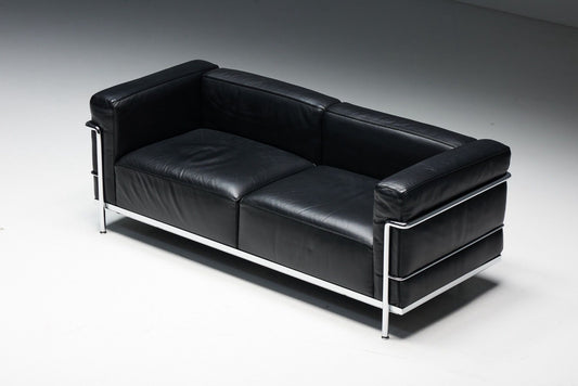 Gerçek Deri / Krom Üçlü Koltuk Soho 556