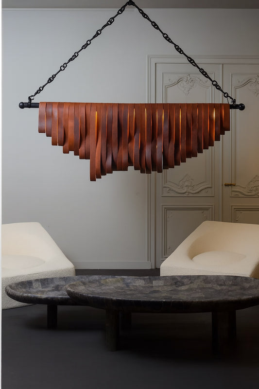 Deri Şerit Detaylı Özel Tasarım Aydınlatma - Soho 624