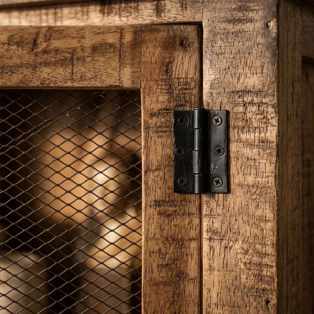 Doğal Ahşap Tel Dolap - Soho 676