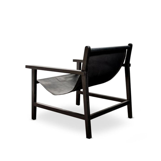 Ahşap Deri Siyah Berjer - Soho 150