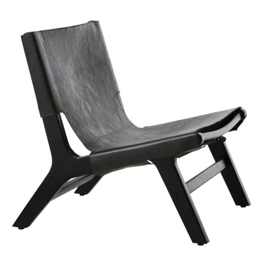 Ahşap Deri Siyah Berjer - Soho 338