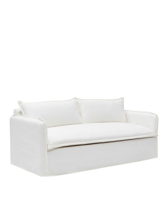 Beyaz Keten İkili Koltuk - Soho 247