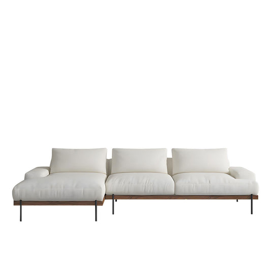 Beyaz Keten Sol Köşe Koltuk - Soho 250