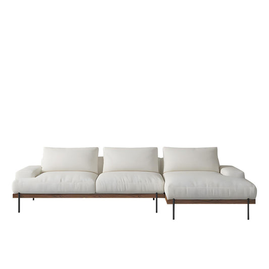 Beyaz Keten Sağ Köşe Koltuk - Soho 249