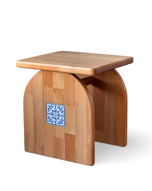 Doğal Ahşap Yan Sehpa-Tabure - Soho 515