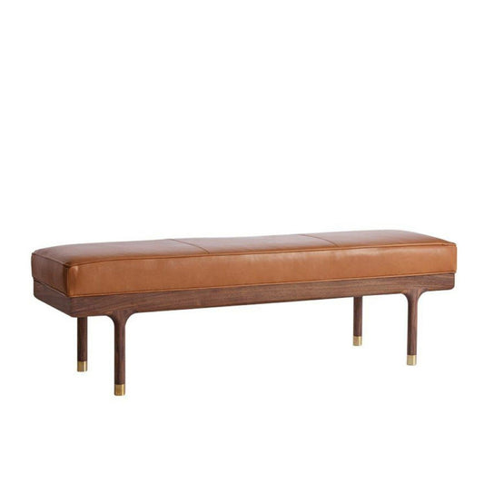 Doğal Ahşap Deri Bench - Soho 271