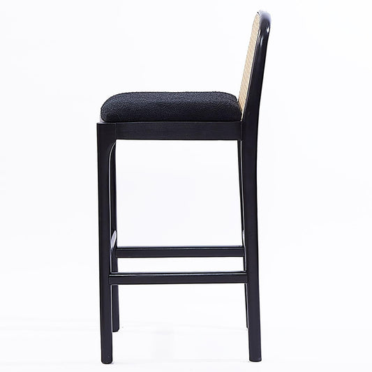 Doğal Ahşap Rattan Bar Sandalyesi - Soho 410