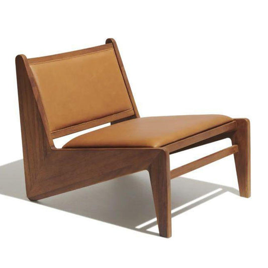 Gerçek Deri Doğal Ahşap Berjer - Soho 364