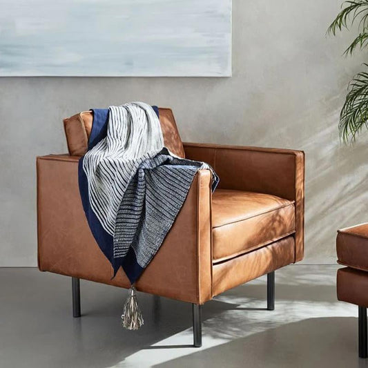 Gerçek Deri Kahverengi Tekli Koltuk - Soho 444