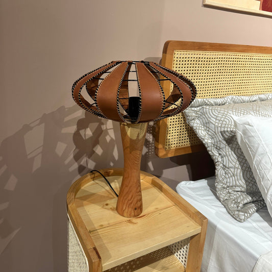 Gerçek Deri Tasarım Abajur - Soho 456