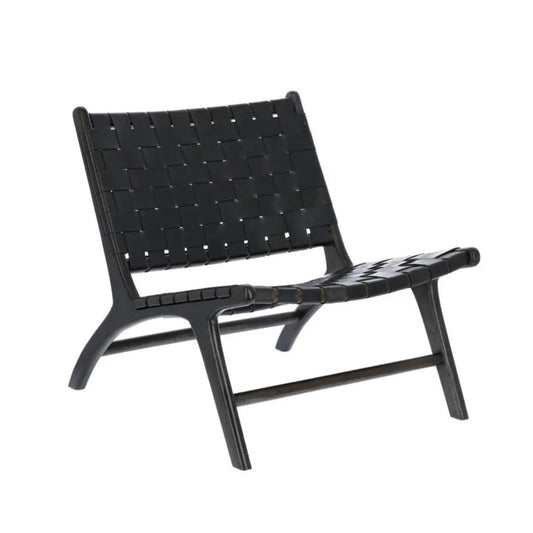 Siyah Gerçek Deri Berjer - Soho 345