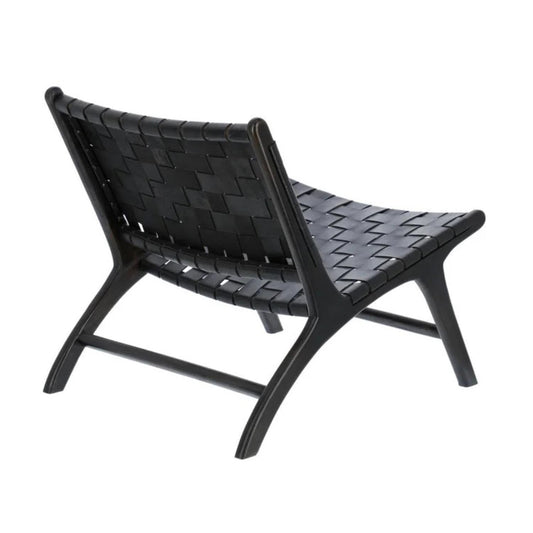 Siyah Gerçek Deri Berjer - Soho 345