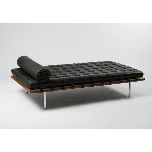Siyah Metal Deri Daybed - Soho303