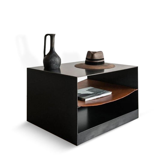 Gerçek Deri Metal Sehpa - Soho 197