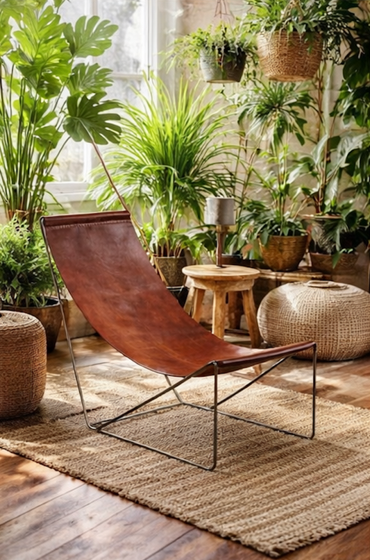 Metal Deri Şezlong - Soho 100