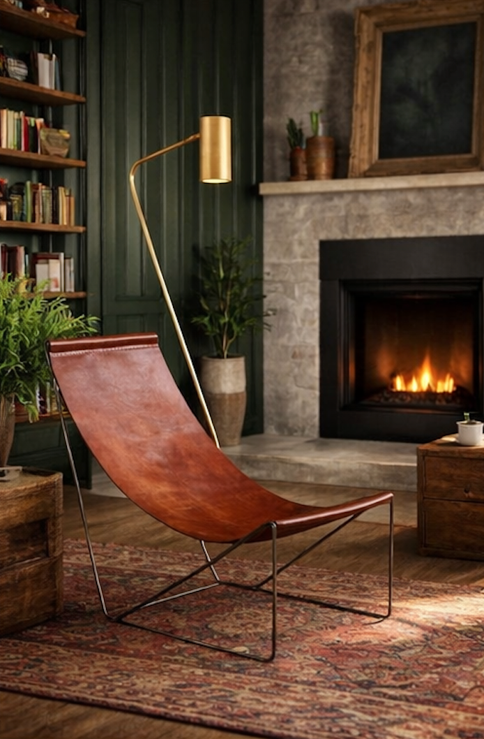 Metal Deri Şezlong - Soho 100