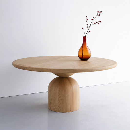 Yuvarlak Doğal Ahşap Yemek Masası - Soho 298