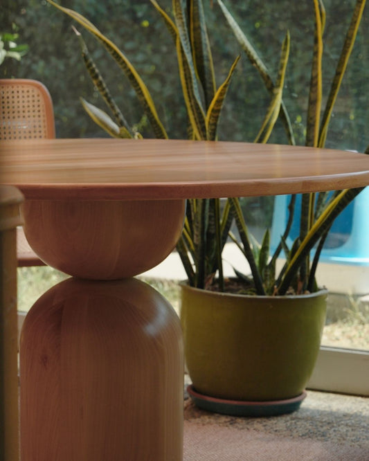 Yuvarlak Doğal Ahşap Yemek Masası - Soho 298