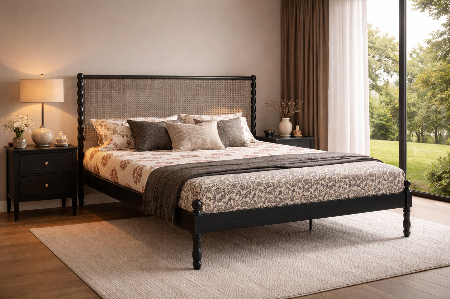 Doğal Hazeran Ahşap Karyola - Soho 442